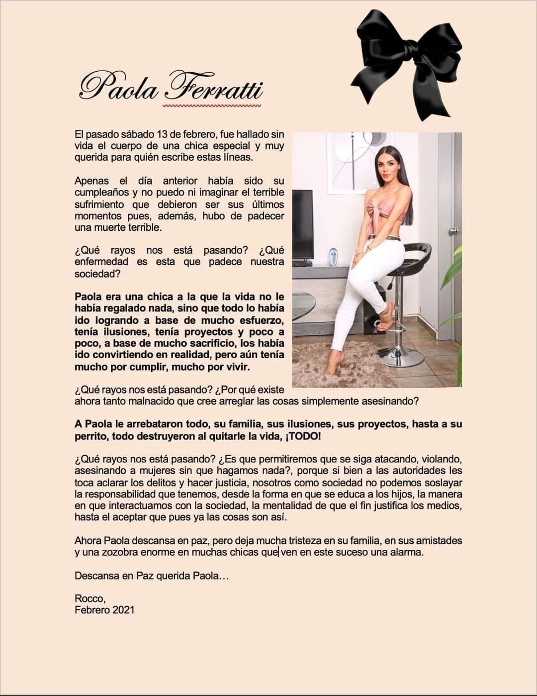 Retrato de Paola Ferratti